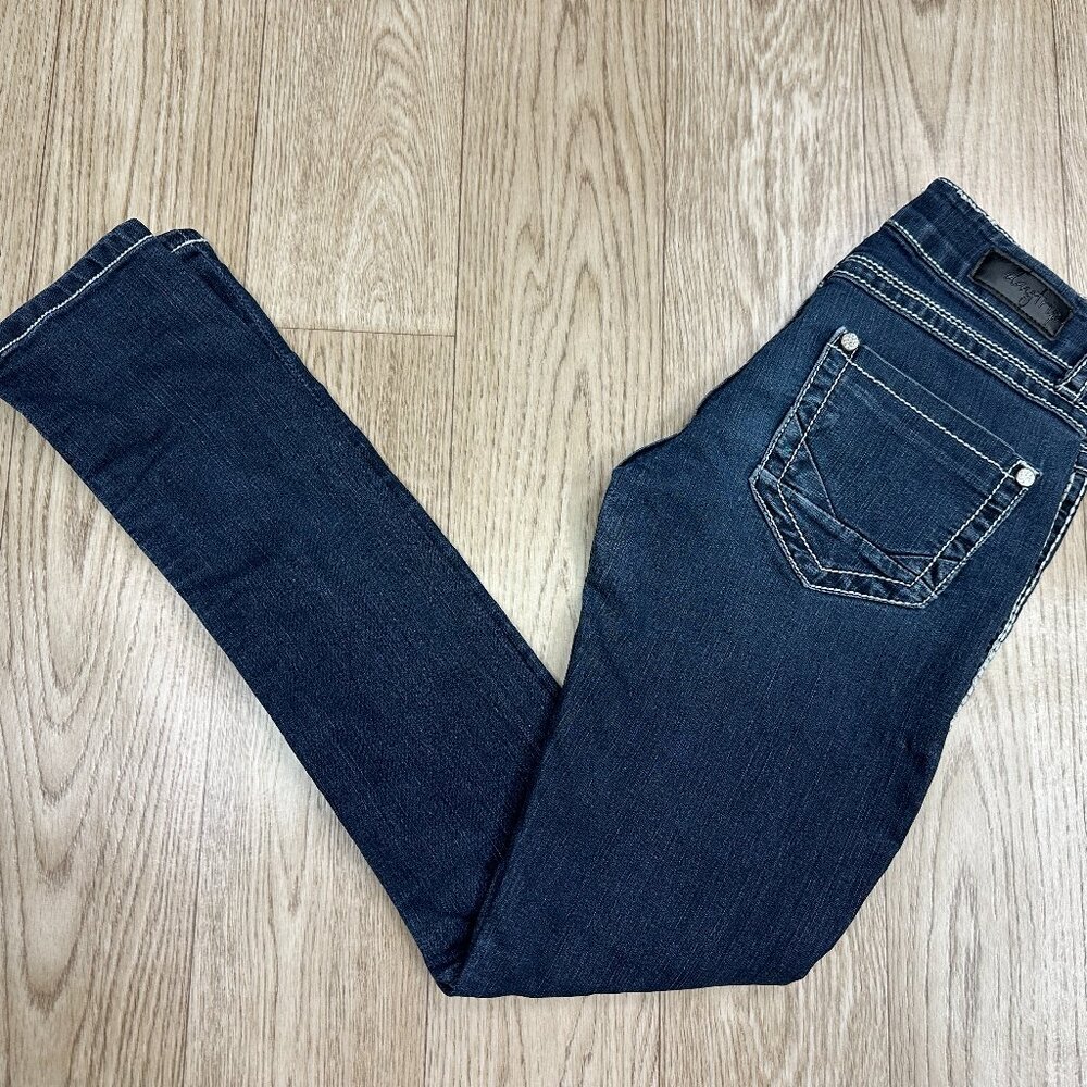 Y2K Style Womens Daytrip Lynx Skinny Low Rise Stretch Jeans W25 L 29